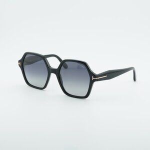 Tom Ford Romy FT1032 01D Sunglasses Black Geometric Frame,Smoke Polarized Lenses